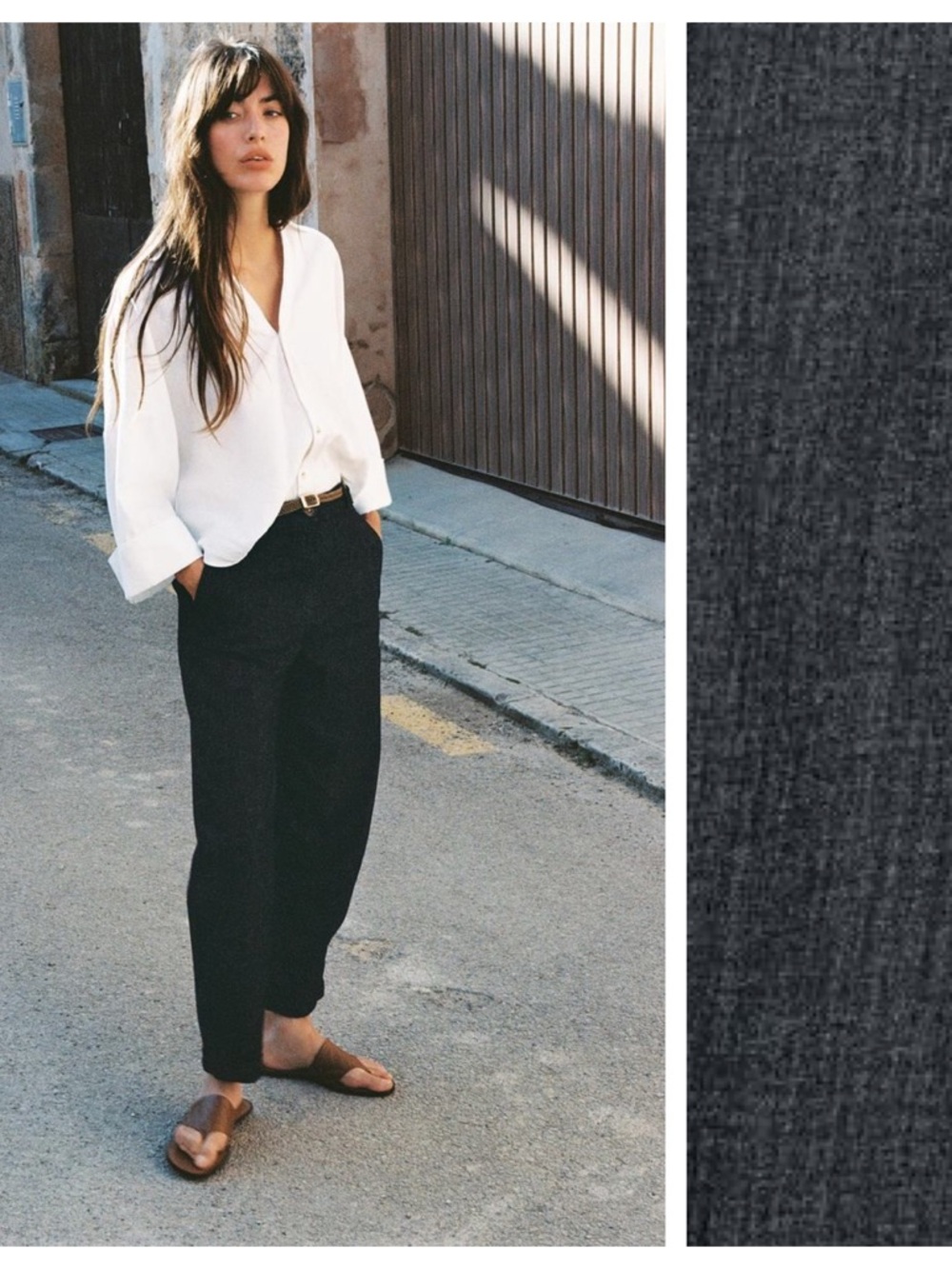 Zara Black High-Waisted Tapered Trousers